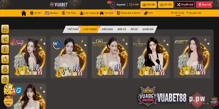 Tổng quan về live casino Vuabet88